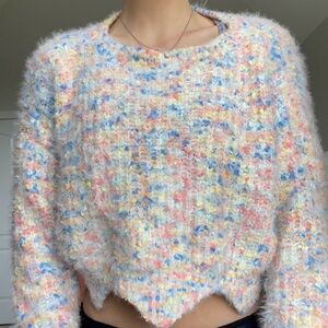 Vestique sweater crop top